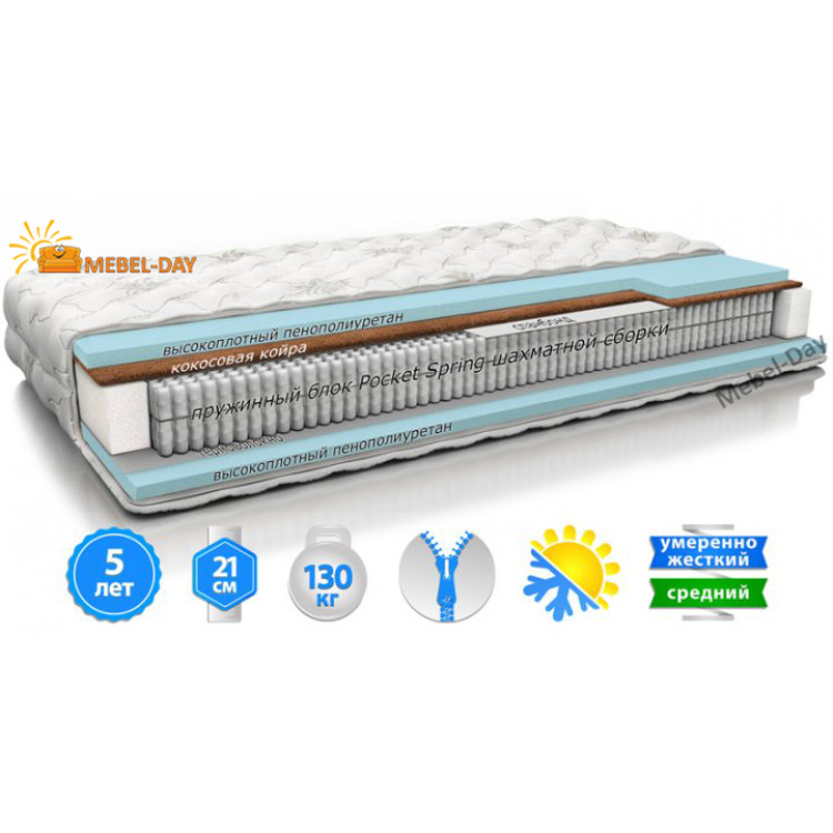 Матрас ортопедический 80x190 MatroLuxe DELHI