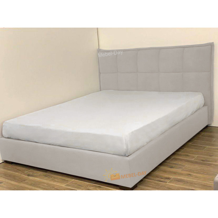 Кровать двуспальная Мисти 160x190 Mebel-Day с подъемным механизмом Велюр Светло-бежевый Флокс (03)