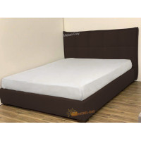 Кровать двуспальная Мисти 160x190 Mebel-Day с подъемным механизмом Велюр Темно-коричневый Флокс (26)