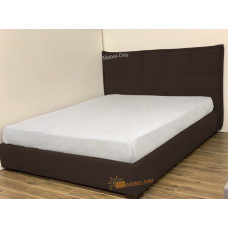 Кровать двуспальная Мисти 160x200 Mebel-Day с подъемным механизмом Велюр Темно-коричневый Флокс (26)