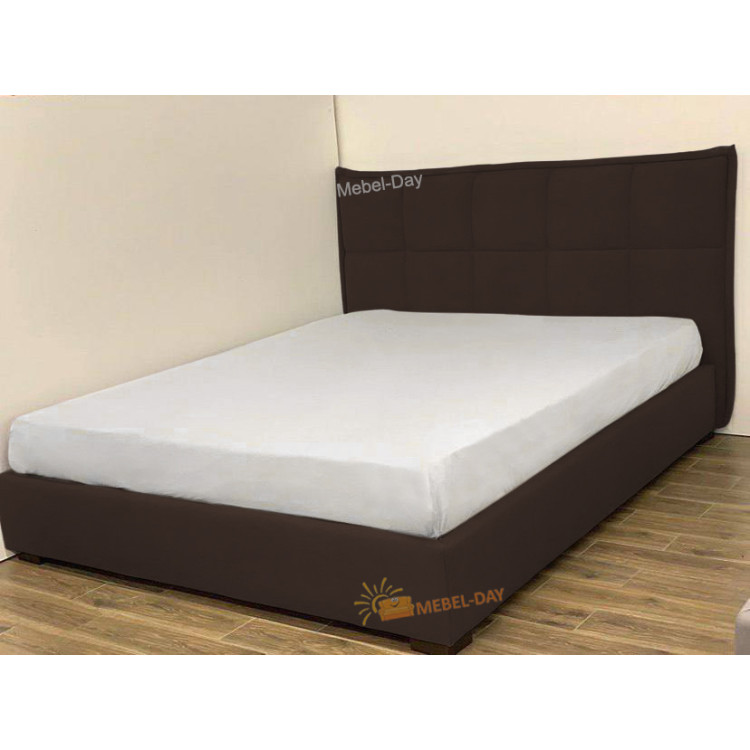 Кровать двуспальная Мисти 180x190 Mebel-Day с подъемным механизмом Велюр Темно-коричневый Флокс (26)