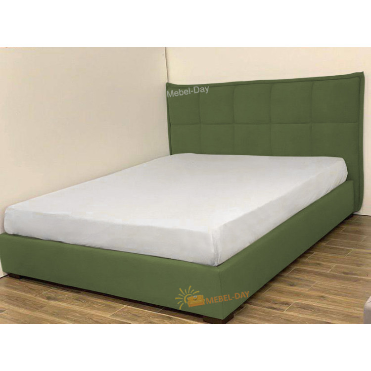 Кровать двуспальная Мисти 160x190 Mebel-Day с подъемным механизмом Велюр Зеленый Флокс (33)