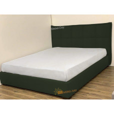 Кровать двуспальная Мисти 160x200 Mebel-Day с подъемным механизмом Велюр Темно-зеленый Флокс (37)