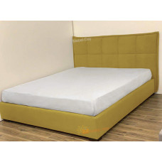 Кровать двуспальная Мисти 160x190 Mebel-Day с подъемным механизмом Велюр Горчичный Флокс (40)