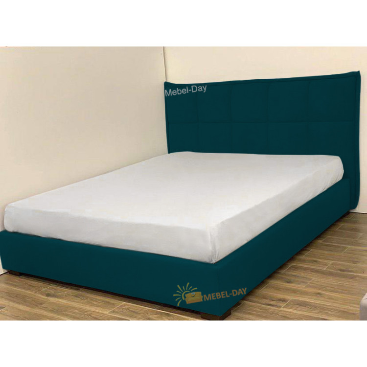 Кровать двуспальная Мисти 160x190 Mebel-Day с подъемным механизмом Велюр Аквамарин Флокс (88)
