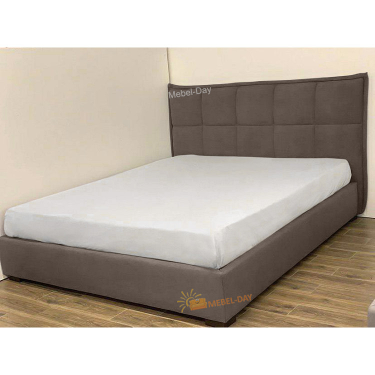 Кровать двуспальная Мисти 160x190 Mebel-Day с подъемным механизмом Велюр Коричневый Канна (22)