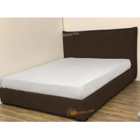 Кровать двуспальная Мисти 160x200 Mebel-Day с подъемным механизмом Велюр Темно-коричневый Канна (25)