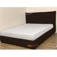 Кровать двуспальная Мисти 160x200 Mebel-Day с подъемным механизмом Велюр Темно-коричневый Канна (28)