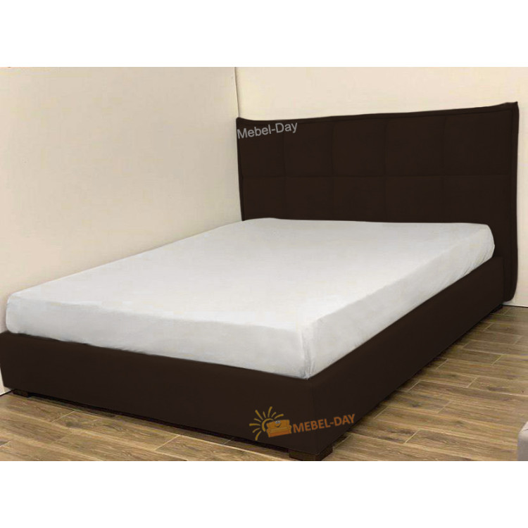 Кровать двуспальная Мисти 160x200 Mebel-Day с подъемным механизмом Велюр Темно-коричневый Канна (28)