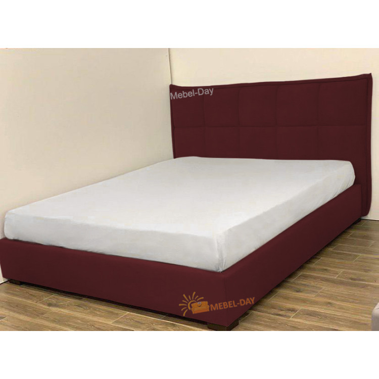 Кровать двуспальная Мисти 160x190 Mebel-Day с подъемным механизмом Велюр Бордовый Канна (77)