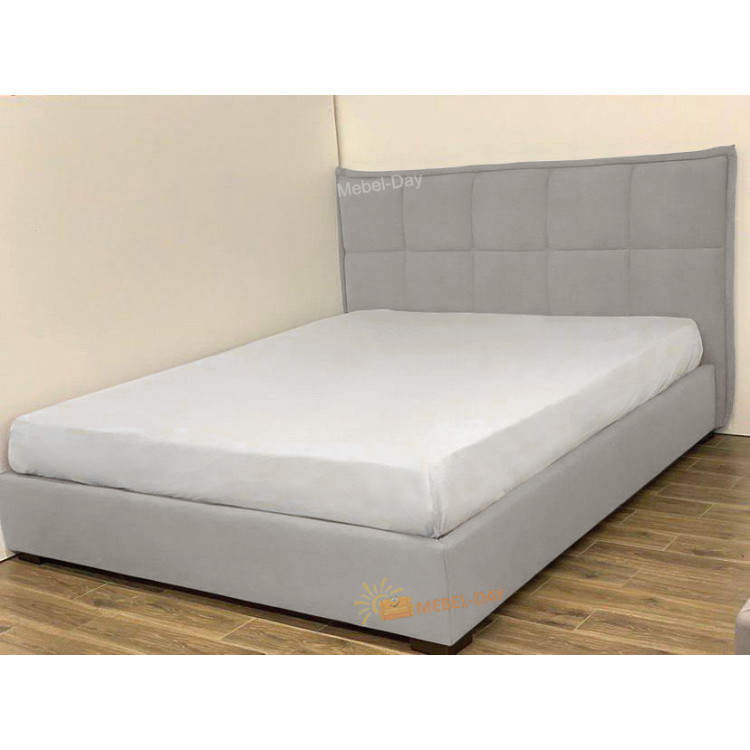 Кровать двуспальная Мисти 160x190 Mebel-Day с подъемным механизмом Велюр Светло-серый Канна (92)