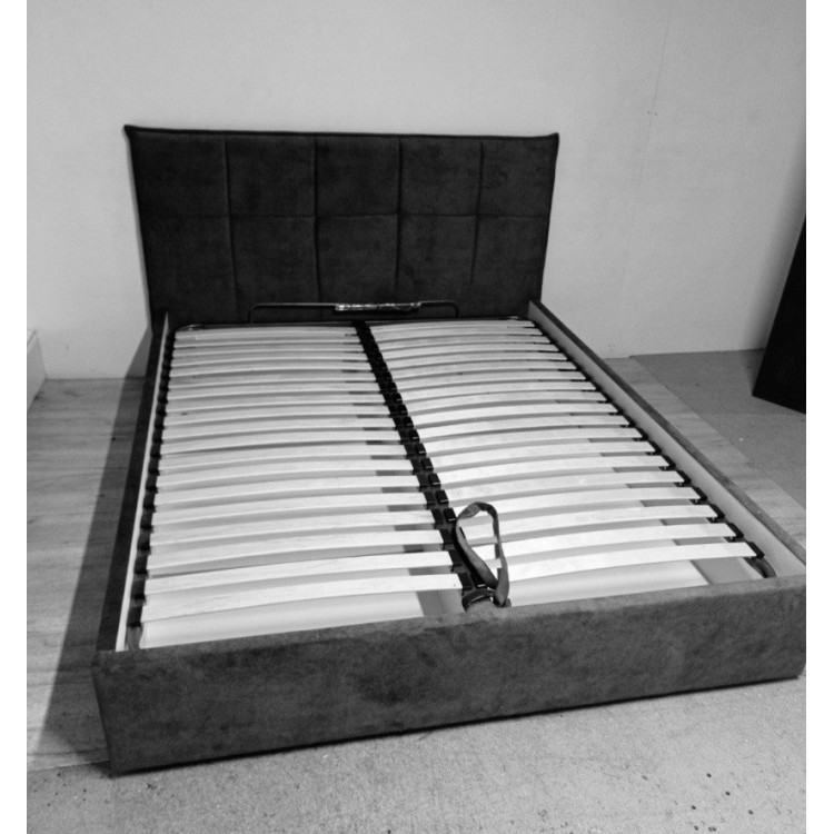 Кровать двуспальная Мисти 160x190 Mebel-Day с подъемным механизмом Велюр Аквамарин Флокс (88)