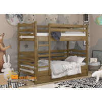 Двухъярусная кровать с Ящиками 90х190 Wellmebely Эрика Трансформер сосна Орех Светлый Л6