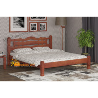 Кровать двухспальная 160х200 Wellmebely Инга дерево сосна Яблоня Л6